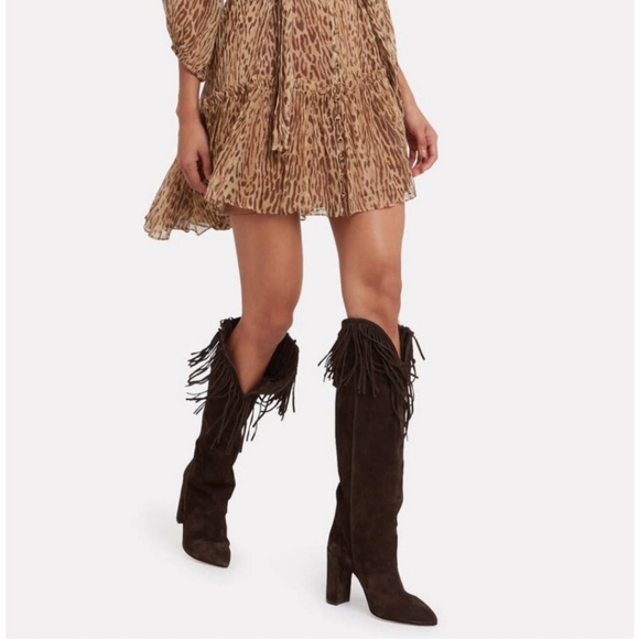 Paris Texas Shoes Paris Texas Suede Fringe Knee High Boot